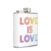 Liebe ist Liebe | Moderne Streifen Flachmann (Rechts)