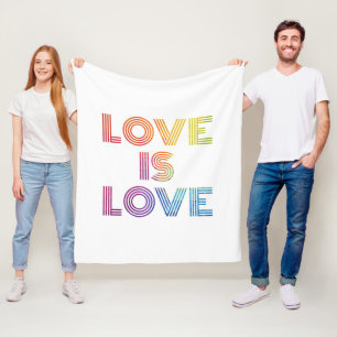 Liebe ist Liebe Moderne Streifen Fleecedecke
