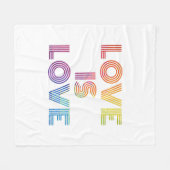 Liebe ist Liebe| Moderne Streifen Fleecedecke (Vorderseite (Horizontal))