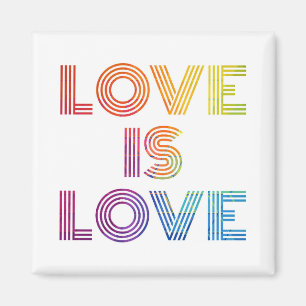 Liebe ist Liebe   Moderne Streifen Magnet