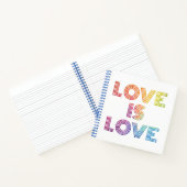 Liebe ist Liebe | Moderne Streifen Notizblock (Innenseite)