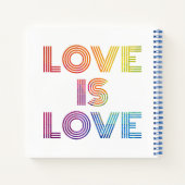 Liebe ist Liebe | Moderne Streifen Notizblock (Rückseite)