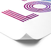 Liebe ist Liebe | Moderne Streifen Poster (Ecke)