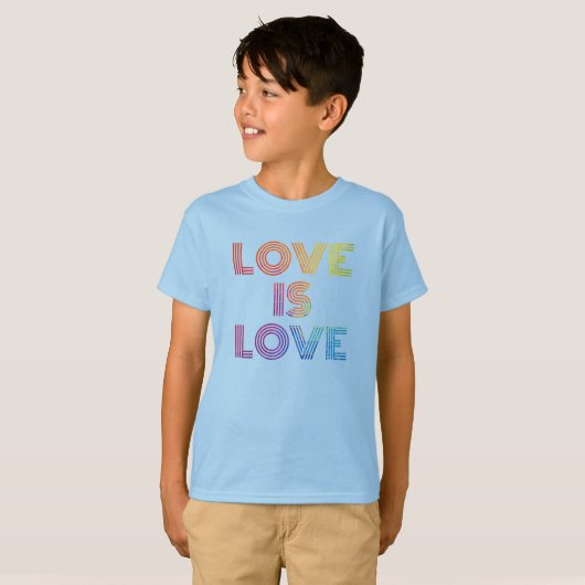 Liebe ist Liebe| Moderne Streifen T-Shirt (Vorne ganz)