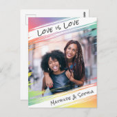 Liebe ist Liebe Moderner Regenbogen Fügen Sie Ihr Postkarte (Vorne/Hinten)