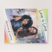 Liebe ist Liebe Moderner Regenbogen Fügen Sie Ihr Puzzle (Horizontal)