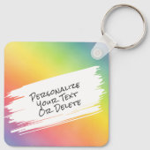 Liebe ist Liebe Moderner Regenbogen Fügen Sie Ihr Schlüsselanhänger (Rückseite)