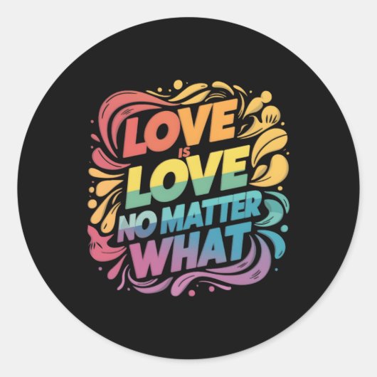 Liebe ist Liebe nein, was Aufkleber (Vorderseite)