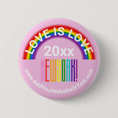 Liebe ist Liebe New York Pride LGBT Rainbow Gay Pa Button (Vorderseite)