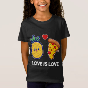 Liebe ist Liebe Niedlicher Stolz Ananas Pizza T-Shirt