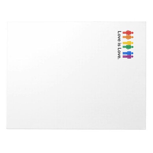 Liebe ist Liebe. Notizblock (Vorderseite)