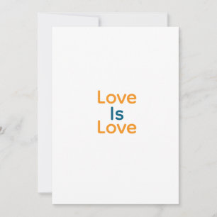Liebe ist Liebe orange blauer Stolz LGBTQ Gay Einladung