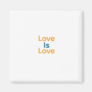 Liebe ist Liebe orange blauer Stolz LGBTQ Gay Magnet