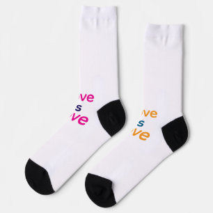 Liebe ist Liebe orange blauer Stolz LGBTQ Gay Socken