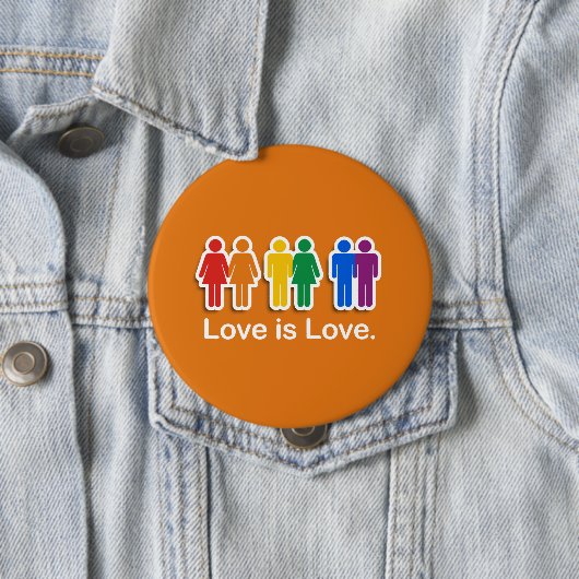 LIEBE IST LIEBE ORANGE BUTTON (Beispiel)