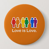 LIEBE IST LIEBE ORANGE BUTTON (Vorderseite)