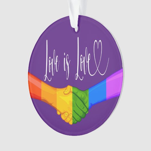 Liebe ist Liebe Ornament (Vorderseite)