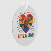 Liebe ist Liebe Ornament (Vorderseite)