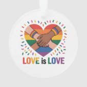 Liebe ist Liebe Ornament (Rückseite)