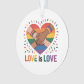 Liebe ist Liebe Ornament (Vorderseite)