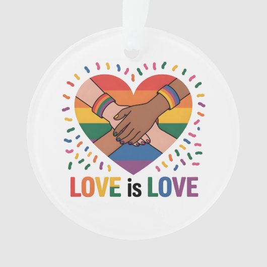 Liebe ist Liebe Ornament (Vorderseite)