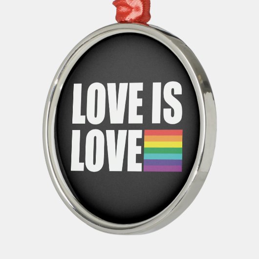 Liebe ist Liebe Ornament Aus Metall (Links)