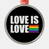 Liebe ist Liebe Ornament Aus Metall (Vorne)