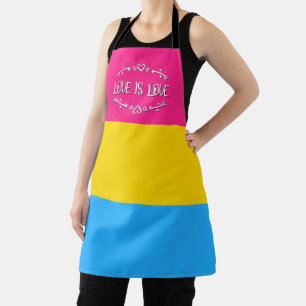 Liebe ist Liebe Pansexuelle Pride-Flagge Schürze