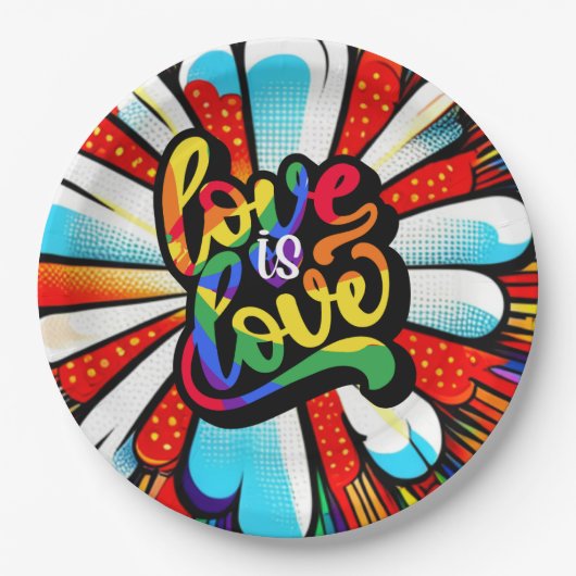 Liebe ist Liebe Pappteller (Vorderseite)