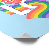 Liebe ist Liebe Pastel Gay Pride Regenbogen Poster (Ecke)