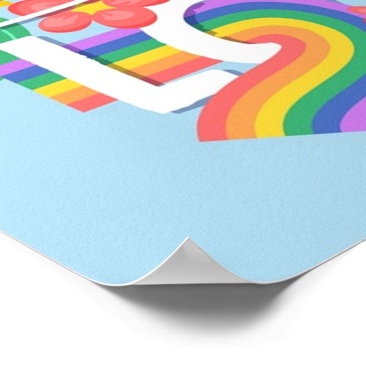 Liebe ist Liebe Pastel Gay Pride Regenbogen Poster (Ecke)