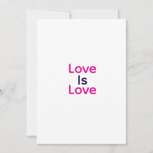 Liebe ist Liebe pink lila farbigen Stolz LGBTQ Gay Einladung