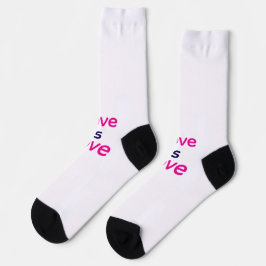 Liebe ist Liebe pink lila farbigen Stolz LGBTQ Gay Socken
