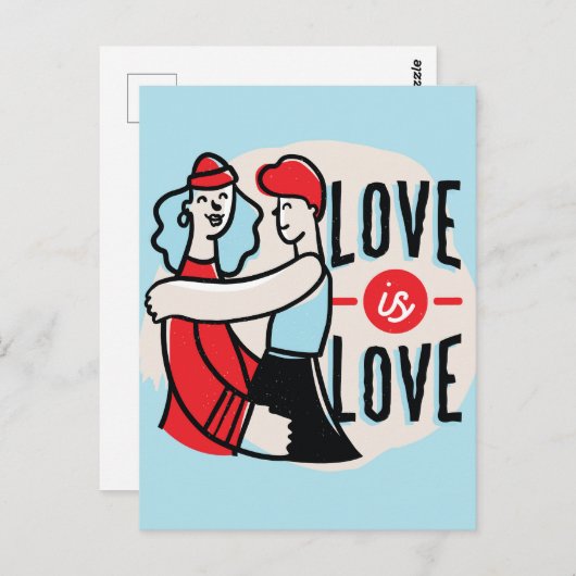 Liebe ist Liebe Postkarte (Vorne/Hinten)