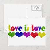 Liebe ist Liebe Postkarte (Vorne/Hinten)
