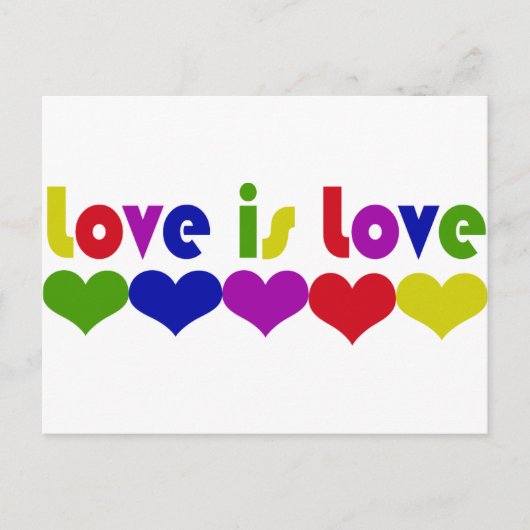 Liebe ist Liebe Postkarte (Vorderseite)