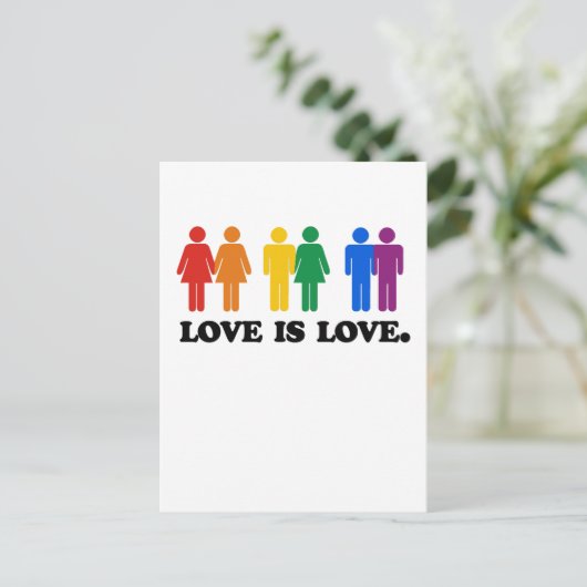 Liebe ist Liebe Postkarte (Stehend Vorderseite)