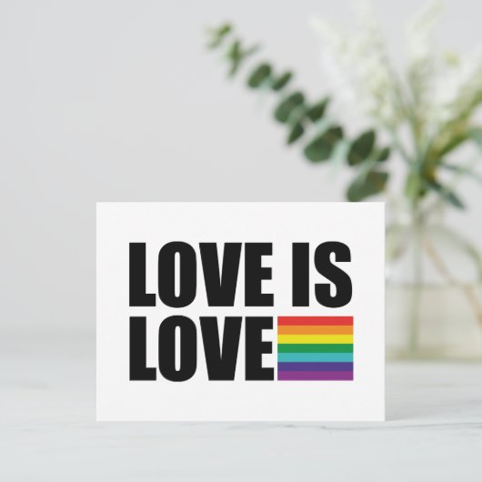 Liebe ist Liebe Postkarte (Stehend Vorderseite)