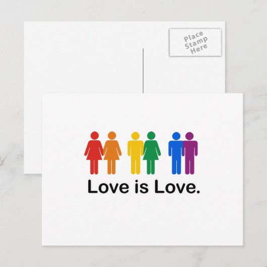 Liebe ist Liebe Postkarte (Vorne/Hinten)