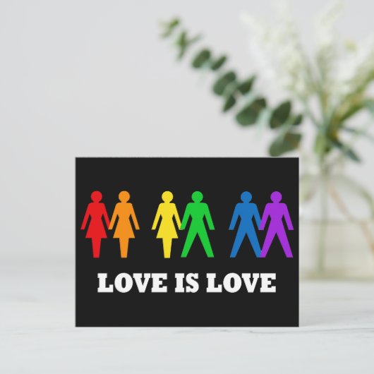 Liebe ist Liebe Postkarte (Stehend Vorderseite)