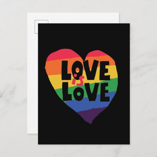 Liebe ist Liebe Postkarte (Vorne/Hinten)