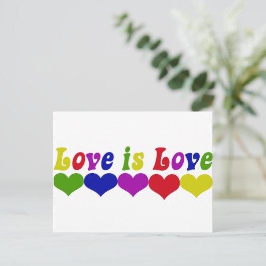 Liebe ist Liebe Postkarte (Stehend Vorderseite)