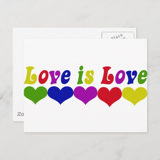 Liebe ist Liebe Postkarte (Vorne/Hinten)
