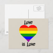 Liebe ist Liebe Postkarte (Vorne/Hinten)