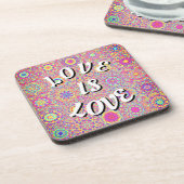 Liebe ist Liebe-Preis-Getränke-Coaster Getränkeuntersetzer (Linke Seite)