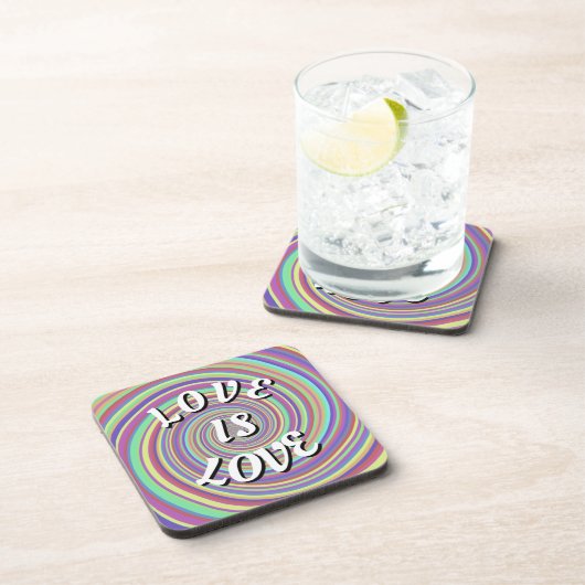 Liebe ist Liebe-Preis-Getränke-Coaster Getränkeuntersetzer (Rechte Seite)
