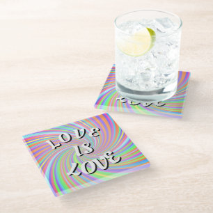 Liebe ist Liebe Pride Glasuntersetzer