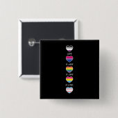 Liebe ist Liebe Pride LGBT Asexual Bi Pansexual Tr Button (Vorne & Hinten)