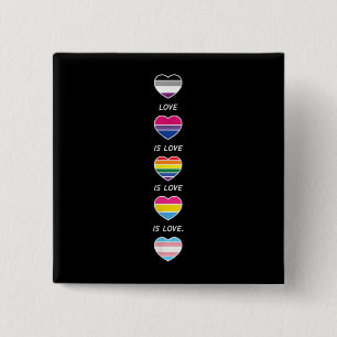 Liebe ist Liebe Pride LGBT Asexual Bi Pansexual Tr Button