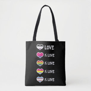 Liebe ist Liebe Pride LGBT Equal Rights bunt Tasche